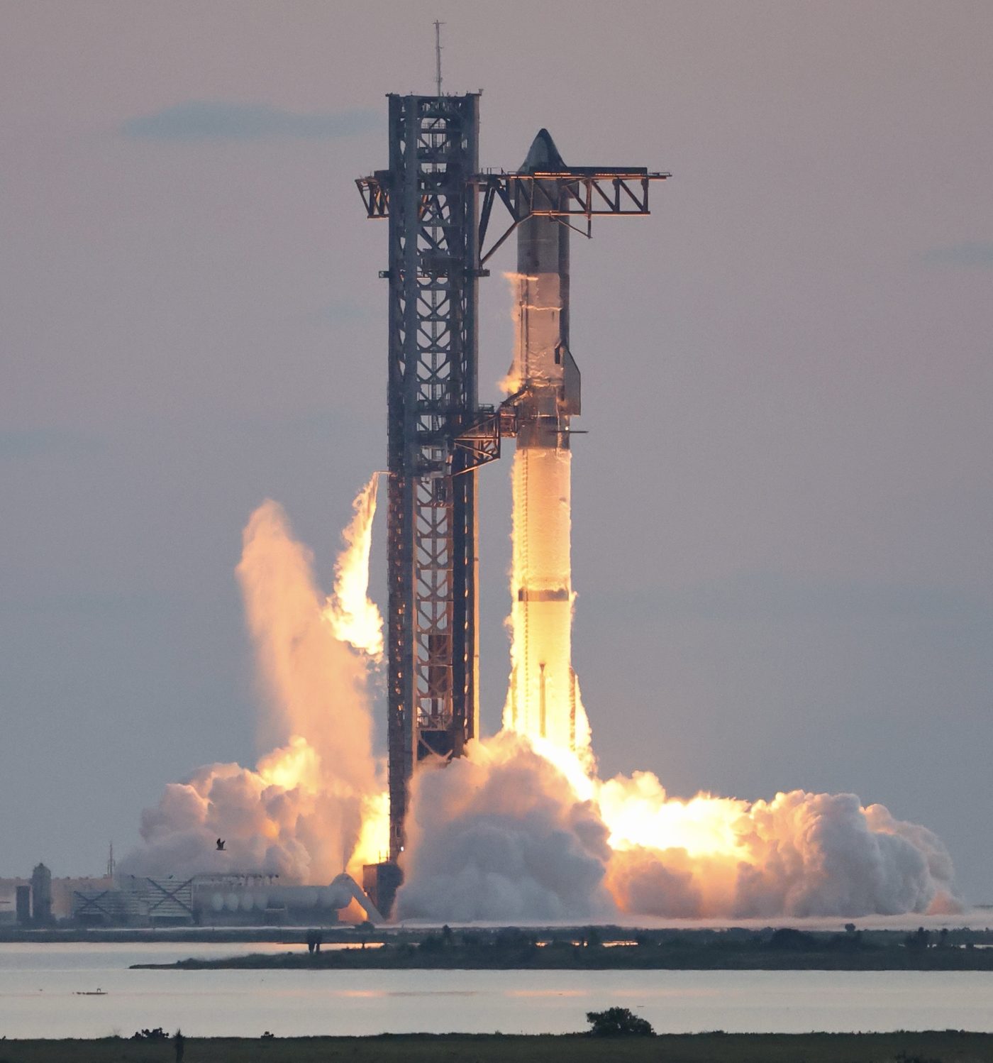 Starship launch from Starbase, Texas
